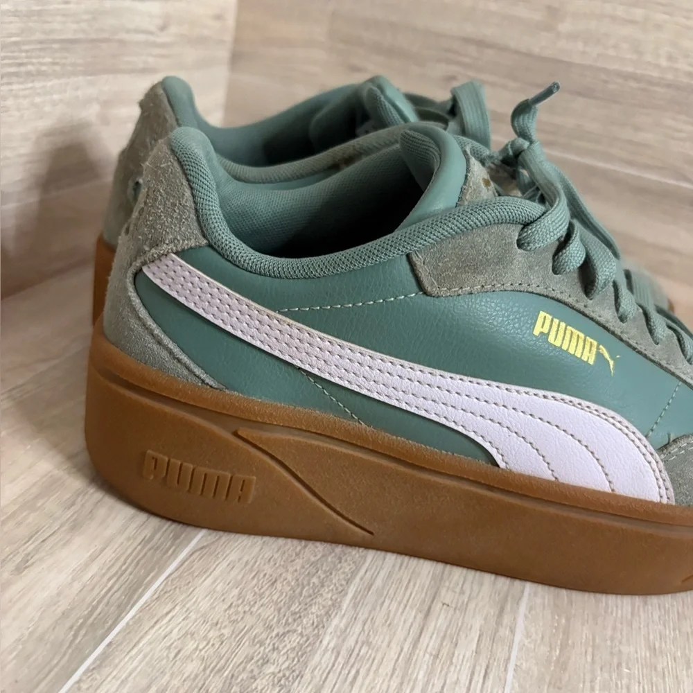 Puma Club II Era Platform Sneaker Green Moon-Lilac Frost